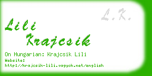lili krajcsik business card